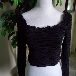 Asos Textured Square Neck Top